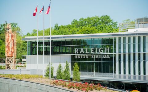 Raleigh Union Station opening on April 30, 2018.